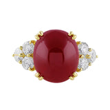 15.05ct Cabochon Burmese Ruby Ring