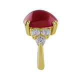 15.05ct Cabochon Burmese Ruby Ring