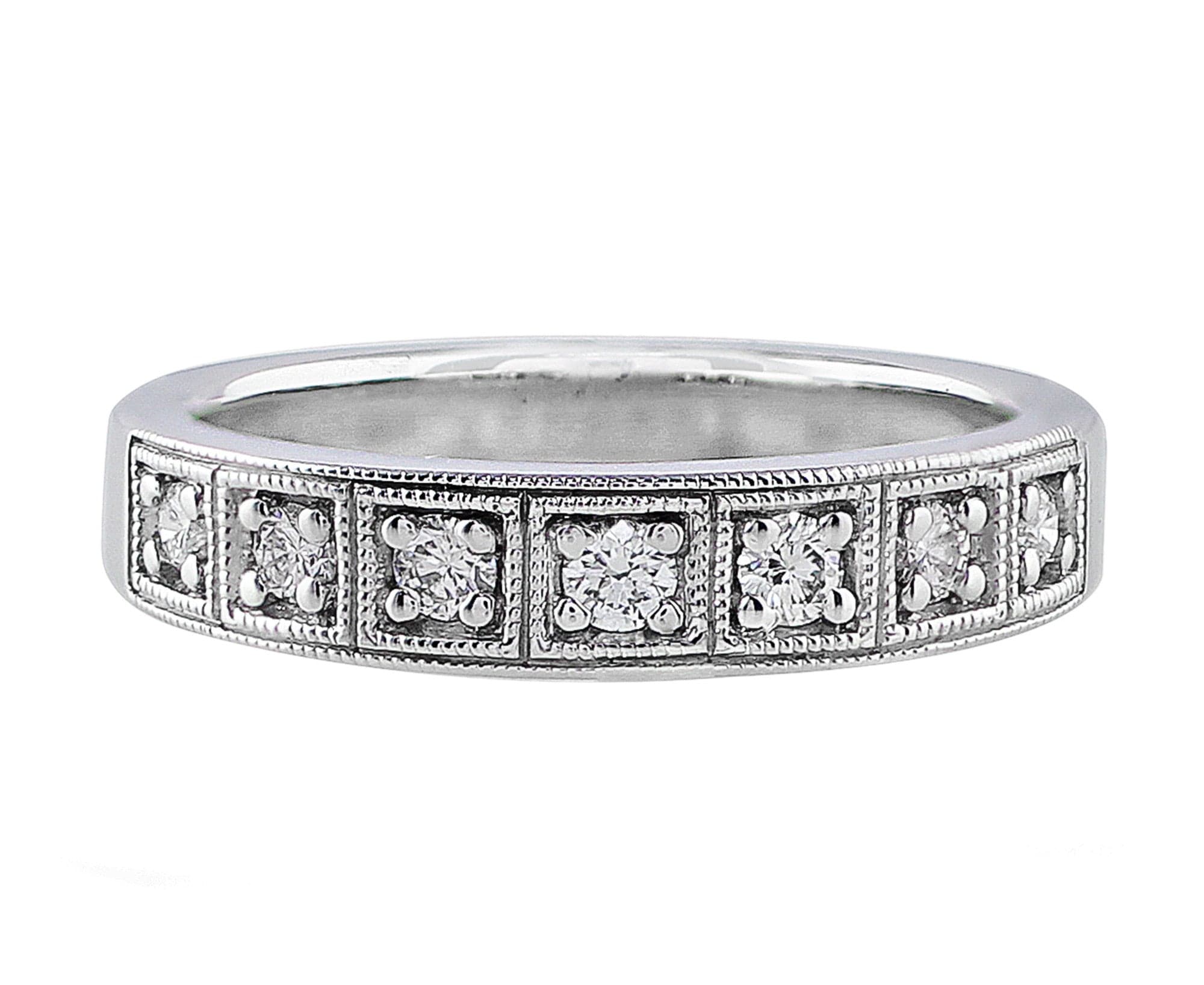 Bead set diamond band deals