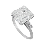 8ct Riviera Emerald Cut Diamond Ring, GIA-certified