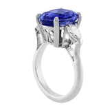 7ct Ceylon Sapphire Pear Diamond Ring