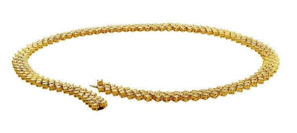 Estate Fancy Yellow Diamond Necklace
