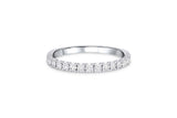 18k White Gold 0.49ctw Diamond Halfway Band