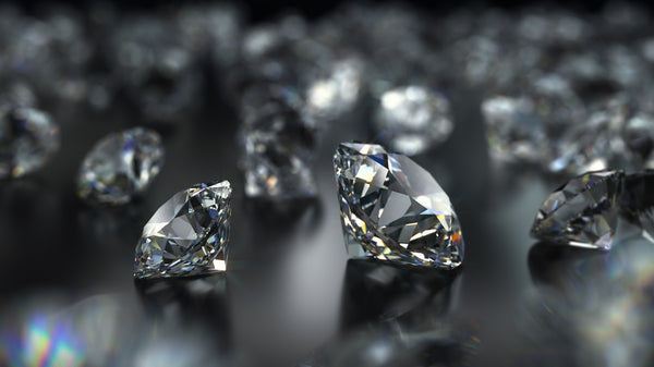 Many diamonds on black background