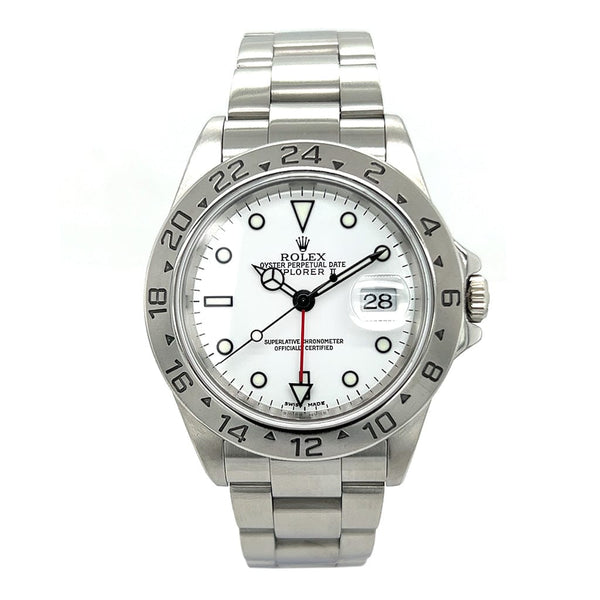 Rolex Explorer II GMT 16570 White Dial - Pre-Owned