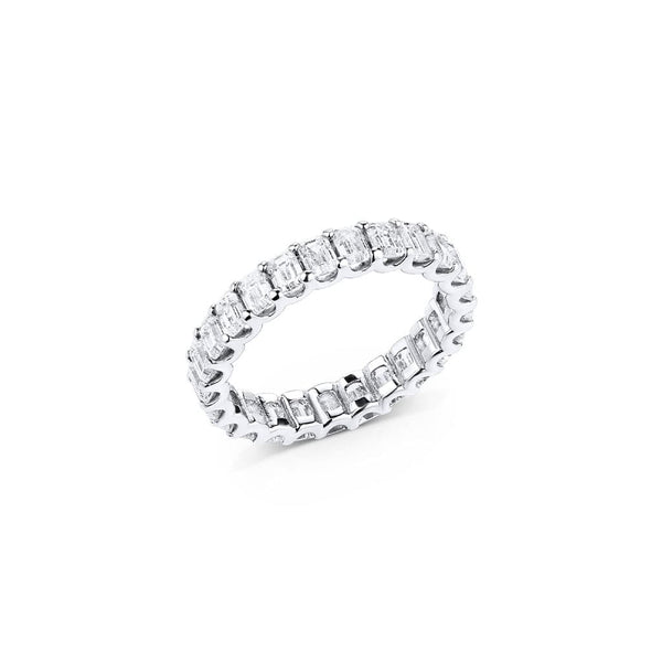 Rivière Platinum 2.71ctw Emerald-Cut Diamond Eternity Band