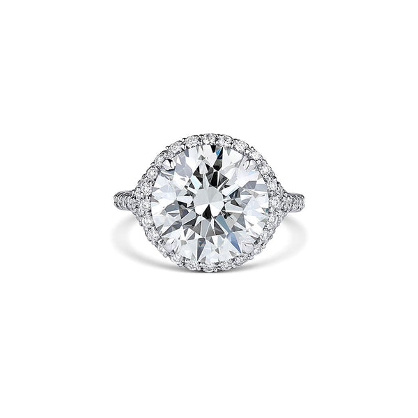 Rivière PLatinum 6.44ct Round Brilliant Cut Diamond Ring, GIA Certified