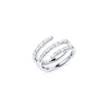 18kt White Gold 0.84ctw Diamond Swirled Ring