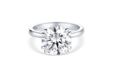 Platinum Rivière Round Brilliant Diamond Solitaire Ring
