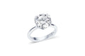Platinum Rivière Round Brilliant Diamond Solitaire Ring