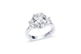 Rivière Platinum Oval Diamond Three-Stone Ring