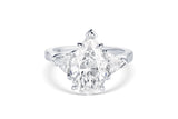 Platinum Pear-Shaped Three-Stone Diamond Ring