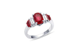 Platinum Ruby & Diamond Ring