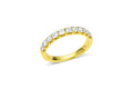 18K Yellow Gold Diamond Halfway Band