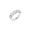 18kt White Gold 1.23ctw Diamond Emerald Shaped Halfway Band