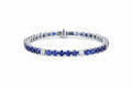 Platinum Sapphire & Diamond Tennis Bracelet
