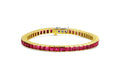 18K Yellow Gold Ruby Line Bracelet