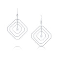 Estate Platinum 4.22ctw Asscher Cut Diamond Earrings, GIA Certified