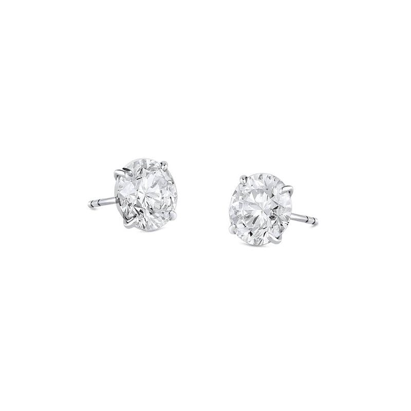 Rivière Platinum 10.03ctw Round Brilliant Cut Diamond Studs, GIA Certified