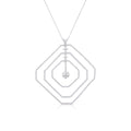 Estate Platinum 1.87ctw Asscher Diamond Pendant Necklace, GIA Certified