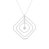 Estate Platinum 1.87ctw Asscher Diamond Pendant Necklace, GIA Certified