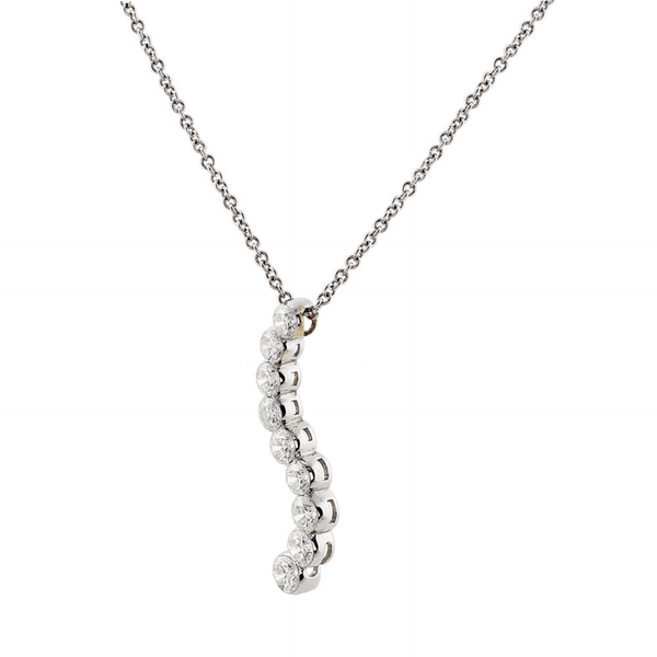 18k White Gold Natasia S 1.5ct Diamond Pendant Necklace