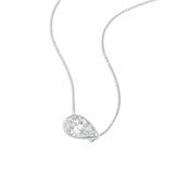 Rivière Platinum 3.00ct Pear-Shaped Diamond Offset Pendant Necklace