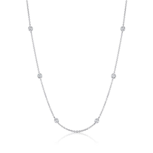 Rivière Platinum 2.52ctw 10 Diamonds by the Yard Necklace