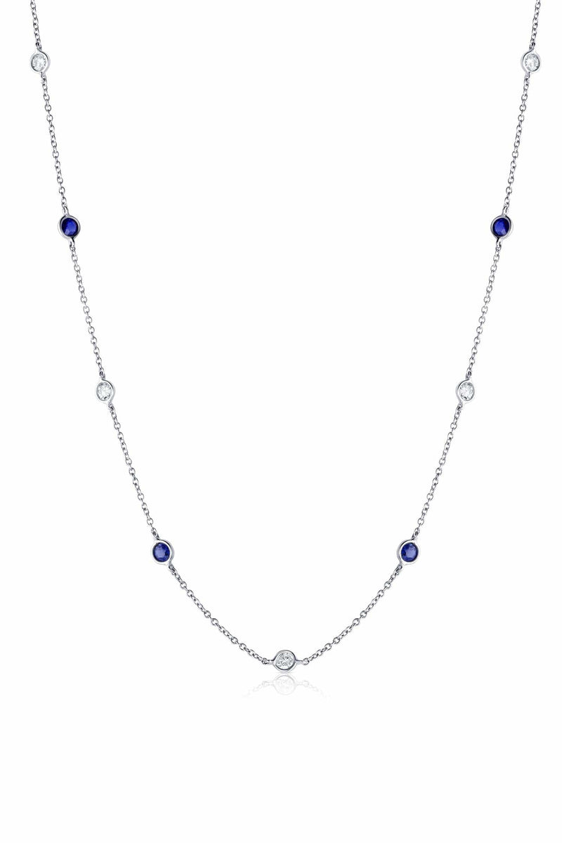 Yellow Gold Multicolor Diamond Necklace 0.60 carats Diamond - CJ
