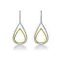 Rivière 18kt Gold Yellow and White Diamond Drop Earrings