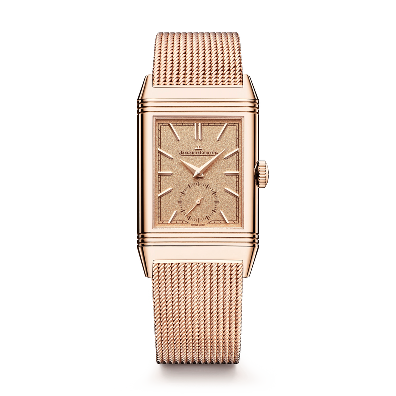 Pink Gold Reverso Tribute Monoface Small Seconds 'Or Deco' Men’s Watch Q713216J