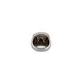 ESTATE 18K WHITE GOLD BVLGARI PYRAMID DIAMOND RING