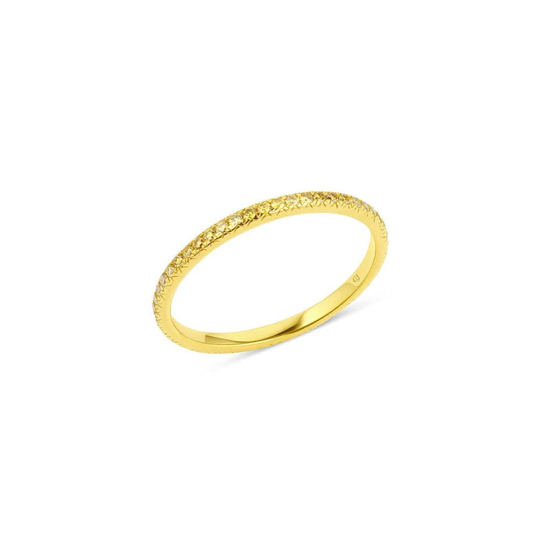 18kt Yellow Gold 0.29ctw Natural Yellow Diamond Eternity Band