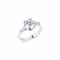 Platinum 2.00ct Diamond Three Stone Ring, GIA Certified