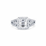 Estate 18kt White Gold 2.20ct Asscher Cut Diamond Ring, GIA Certified