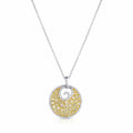 18kt Gold Yellow Diamond Wave Pendant Necklace