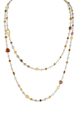 Multicolor Multi-Shape Diamond Rivière Necklace
