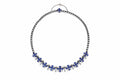 Estate Antique Diamond & No-Heat Cambodian Sapphire Necklace, Circa 1890