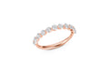 18K Rose Gold Diamond Halfway Eternity Band
