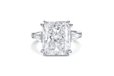 Platinum Radiant-Cut Diamond Ring