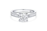 Platinum Round Brilliant-Cut Diamond Ring