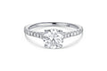 Estate 14K White Gold Round Brilliant-Cut Diamond Engagement Ring