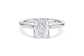 18K White Gold Lugano Radiant-Cut Diamond Solitaire Ring