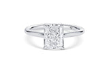 18K White Gold Lugano Radiant-Cut Diamond Solitaire Ring