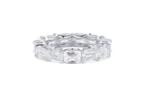 18K White Gold Lugano Crisscut Diamond Eternity Ring