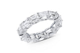 18K White Gold Lugano Crisscut Diamond Eternity Ring