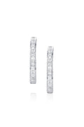 Salavetti Brillante 18K White Gold Diamond Hoop Earrings – 9.39 Carats