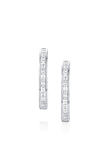 Salavetti Brillante 18K White Gold Diamond Hoop Earrings – 9.39 Carats