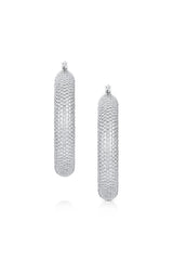 De Ambrosi 18K White Gold Pavé Diamond Hoop Earrings – 32.60 Carats