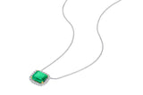 Platinum & 18K Yellow Gold 5.68-Carat Colombian Emerald and Diamond Necklace